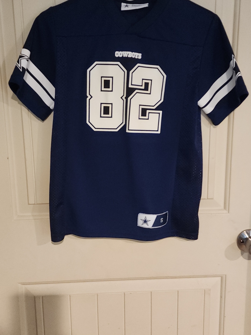 Navy Blue Cowboys #82 Football Jersey - Men's Small